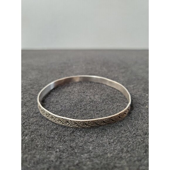 Jewelry - 925 Silver Bracelet , Simple Silver Bracelet , Twist Stacking Bracelet , Silver